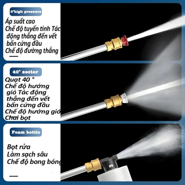 Máy rửa xe 2 pin cầm tay không dây 988VF 25.000mAh 1.500W - Áp lực cao, chỉ 590.000đ