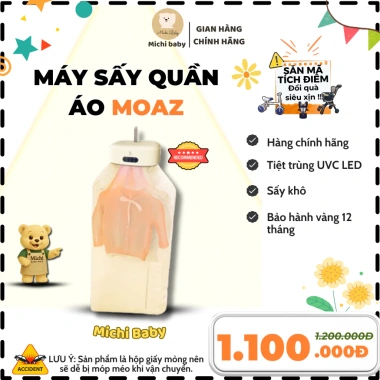 Máy sấy quần áo bé Michi Baby MB048 MC359 - Đèn LED tiệt trùng, giá 1.081.000₫