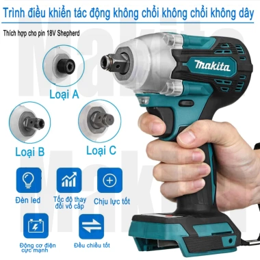 Máy Siết Bulong MAKITA 680N 680Nm - Máy Bắn ốc Pin Lõi Đồng 100% Giá Ưu Đãi 710.000₫