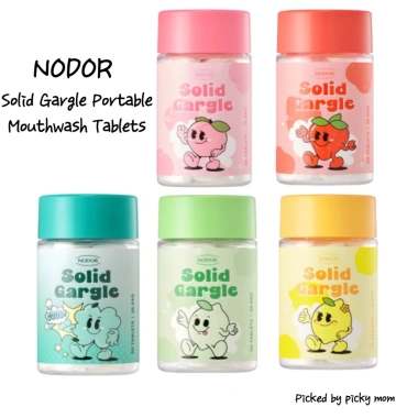 Máy súc miệng cầm tay NODOR Solid Gargle 5 vị Đào Dâu Bạc hà mạnh Chanh Vôi - Giá ưu đãi 385.818₫