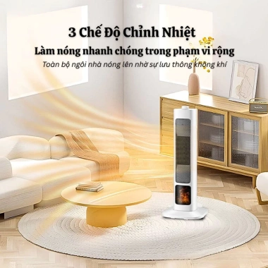 Máy Sưởi Gốm Yangzi 2.000W Sưởi Ấm Nhanh, Tiết Kiệm Điện, Bảo Vệ Da An Toàn Gia Đình 6
