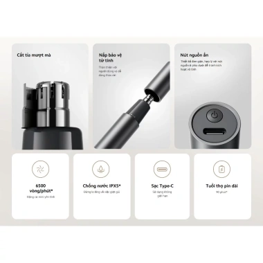 Máy Tỉa Lông Mũi Xiaomi Chính Hãng - Bảo Hành 12 Tháng, Giá 599.000đ Giảm Sốc