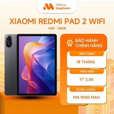 Máy Tính Bảng Xiaomi Redmi Pad 2 4GB/128GB Wifi Chính Hãng - Bảo Hành 18 Tháng - 4,650,000₫