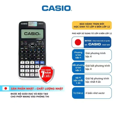 Máy Tính Casio FX-580VN X - 521 Tính Năng, Trợ Thủ Thi Cấp 2-3, Giá 858.000