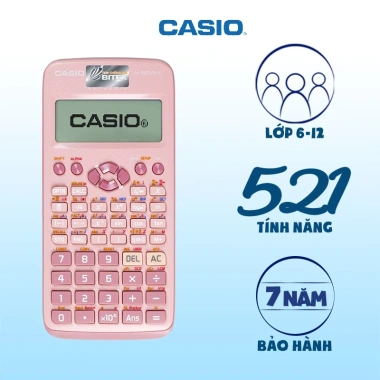 Máy tính Casio Fx-580VN X hồng trẻ trung - Đồ họa 2M, giá ưu đãi 858.000 VNĐ