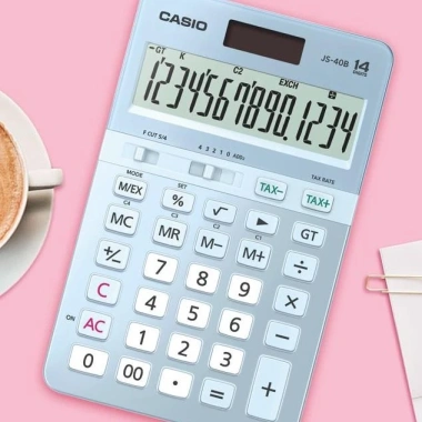 Máy tính Casio JS-40B 14 số – Phím đúc chống mờ, giá 958k cho Kế Toán Trưởng