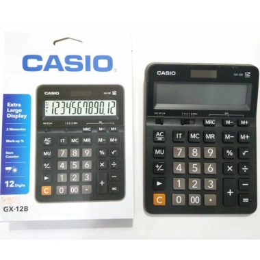 Máy Tính Để Bàn Casio GX-12B 12 Số Chính Hãng - Mặt Kim Loại Siêu Bền, Phù Hợp Kế Toán Thu Ngân
