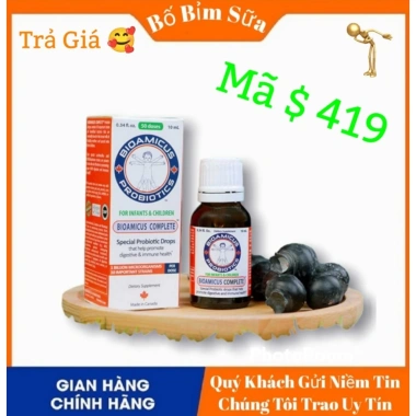 Men 10 Chủng BioAmicus 10ml - Hỗ Trợ Tiêu Hoá, Giảm Rối Loạn Loạn Khuẩn, Dễ Dùng