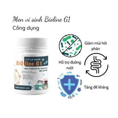 Men vi sinh BiO line G1 cho chó mèo - Hỗ trợ tiêu hoá, tăng đề kháng, 75.000đ
