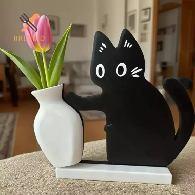 Mèo Đẩy Bình Whisker Trang Trí Tủ Lạnh Nam Châm - Bộ Sưu Tập Quà Tặng Yêu Mèo