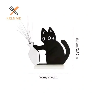 Mèo Đẩy Bình Whisker Trang Trí Tủ Lạnh Nam Châm - Bộ Sưu Tập Quà Tặng Yêu Mèo