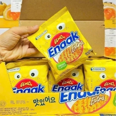 Mì Enack mì tôm trẻ em nhập khẩu Indonesia giòn thơm snack ăn liền giảm giá 40.500 VND