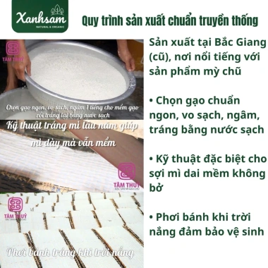 Mì Gạo Tâm Thủy Bắc Giang - Sợi Sợi To v Nhỏ, Natural Organic, Giá 36.250₫ 6