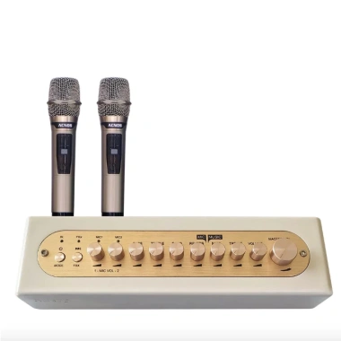 Mic Karaoke ACNOS MI30S V2 – Bluetooth & UHF không dây, Vàng số chỉnh cơ, giá 2,300,000₫