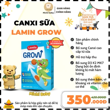 Michibaby LaminGrow Bổ Sung Canxi Sữa Tăng Chiều Cao Bé Từ 6 Tháng - Ưu Đãi 395.000 VND