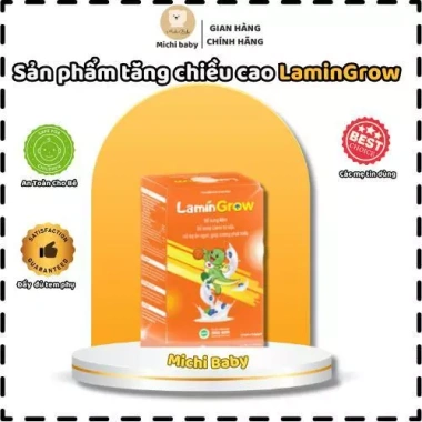 Michibaby LaminGrow Bổ Sung Canxi Sữa Tăng Chiều Cao Bé Từ 6 Tháng - Ưu Đãi 395.000 VND