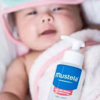 Michibaby Nước Làm Sạch Thay Tã Mustela - Mặt Bé Sơ Sinh 0, Cần Rửa Lại MC398 4