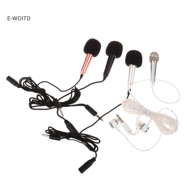 Micro E-WOITD 3.5mm Mic Karaoke Di Động Tai Nghe In-Ear Hát Vật Giá 66.625 VND