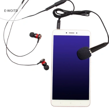 Micro E-WOITD 3.5mm Mic Karaoke Di Động Tai Nghe In-Ear Hát Vật Giá 66.625 VND