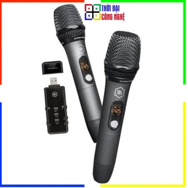 Micro Không Dây Alpha Works A6 Karaoke Thu Âm Cực Nhạy, BH 12 Tháng - 2.19 Triệu