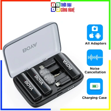 Micro không dây BOYA BOYALINK 2 3 in 1 cài áo livestream vlog, type C phone camera, giảm còn 2.390.000 VND
