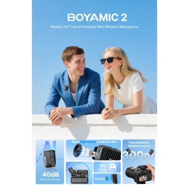 Micro không dây BOYA BOYAMIC 2-01 2TX & 4RX – Kết nối 8 thiết bị, bảo hành 12 tháng, 1 đổi 1 15 ngày – 5.150.602₫