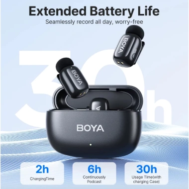 Micro không dây BOYA Mini chống ồn cài áo – Thu âm livestream, bảo hành 12 tháng