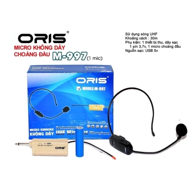Micro không dây Oris M-997 đeo tai, choàng đầu chất lượng cao, giá ưu đãi 430.000đ 2