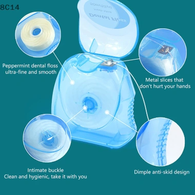 Micro Wax Bạc Hà 50M – Đánh bóng, làm sạch kẽ răng, Flos Pick 8C, dây sạch