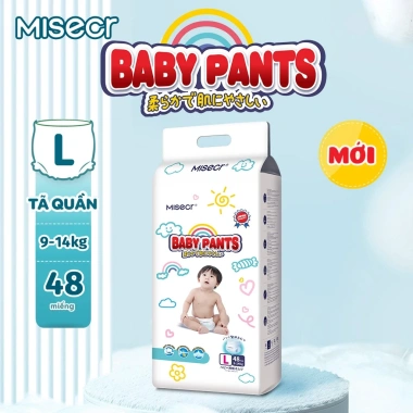 Miễn phí vận chuyển Misecr Tã quần trẻ em bỉm mỏng khô thoáng công nghệ chống hăm
