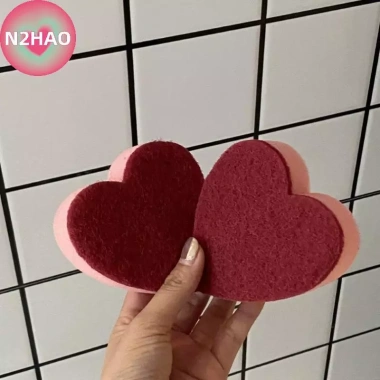 Miếng Bọt Biển Trái Tim 10 Cái N2HAO Khử Nhiễm, Chịu Nhiệt, Dễ Thương Nhà Bếp