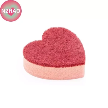 Miếng Bọt Biển Trái Tim 10 Cái N2HAO Khử Nhiễm, Chịu Nhiệt, Dễ Thương Nhà Bếp