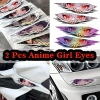 Miếng Dán Anime JDM Cô Gái Mắt Phản Quang Chống Thấm Nước 2 Xe Máy Trang Trí