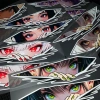 Miếng Dán Anime JDM Cô Gái Mắt Phản Quang Chống Thấm Nước 2 Xe Máy Trang Trí 4