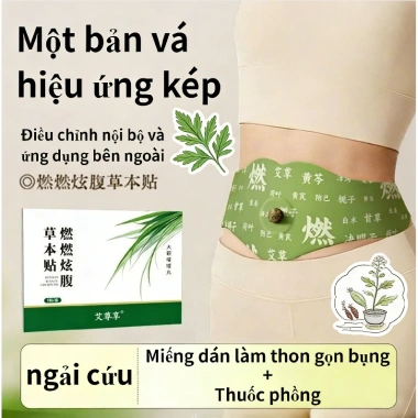 Miếng Dán Giảm Béo Ngải Cứu Thảo Dược Đốt Cháy Mỡ Làm Thon Gọn Bụng Chiết Xuất Tự Nhiên Giá Khuyến Mãi 73.445 VND