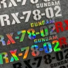 Miếng Dán GUNDAM RX-78-02 Phản Quang Chống Thấm Nước Vinyl Cho Xe Máy Độ Bền Cao 2
