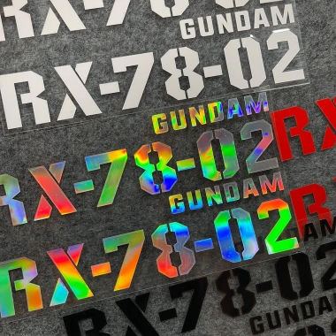Miếng Dán GUNDAM RX-78-02 Phản Quang Chống Thấm Nước Vinyl Cho Xe Máy Độ Bền Cao