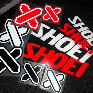 Miếng Dán Mũ Bảo Hiểm SHOEI Phản Quang Chống Thấm Nước Vinyl Decal Logo Xe Tay