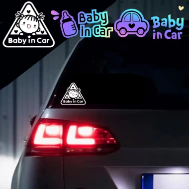 Miếng Dán Ô Tô Bé Trong Xe - Decal Cảnh Báo An Toàn, Phụ Kiện Xe Hơi 78,141₫