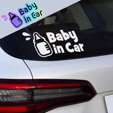 Miếng Dán Ô Tô Bé Trong Xe - Decal Cảnh Báo An Toàn, Phụ Kiện Xe Hơi 78,141₫