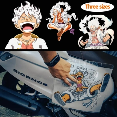 Miếng Dán One Piece Phản Quang Vinyl Chống Nước Chống Trầy Cho Xe Hơi Xe Máy - Luffy Gear 5 - Giá 60.961₫
