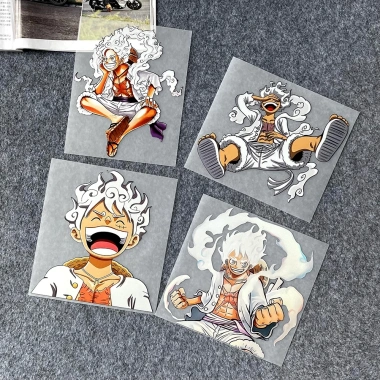 Miếng Dán One Piece Phản Quang Vinyl Chống Nước Chống Trầy Cho Xe Hơi Xe Máy - Luffy Gear 5 - Giá 60.961₫