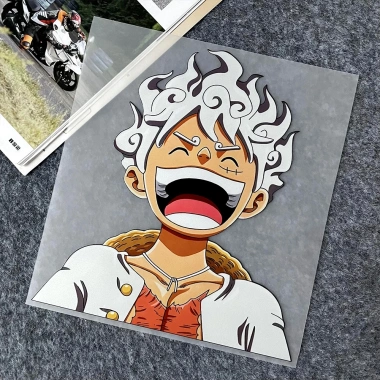 Miếng Dán One Piece Phản Quang Vinyl Chống Nước Chống Trầy Cho Xe Hơi Xe Máy - Luffy Gear 5 - Giá 60.961₫