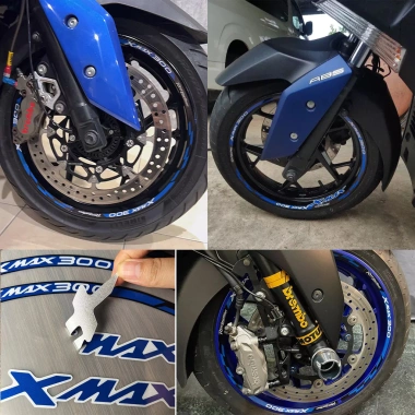 Miếng Dán Phản Quang Chống Thấm Nước Vinyl cho Yamaha XMAX 125/250/300 – 15'' Trước, 14'' Sau