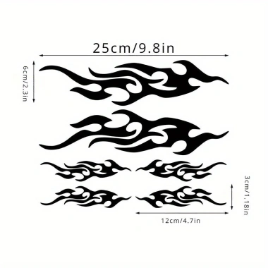 Miếng Dán Phản Quang Ngọn Lửa Xe Máy - Vinyl Chống Thấm Nước, Trang Trí Cửa Sổ Thân Xe - Giá 96.778₫