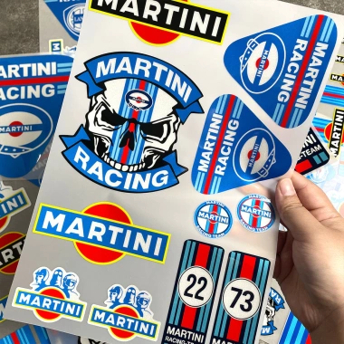 Miếng Dán PVC MARTINI Cho Xe Địa Hình, Motocross, Laptop, Mũ Bảo Hiểm – Thiết Kế LANCIA, Giá Ưu Đãi 113.757₫