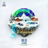Miếng Dán Tủ Lạnh 3D Phần Lan Đảo Bầu Trời Bắc Cực Ánh Sáng Băng Quà Tặng Du Lịch Trang Trí Nhà Cửa