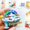 Miếng Dán Tủ Lạnh 3D Phần Lan Đảo Bầu Trời Bắc Cực Ánh Sáng Băng Quà Tặng Du Lịch Trang Trí Nhà Cửa 2