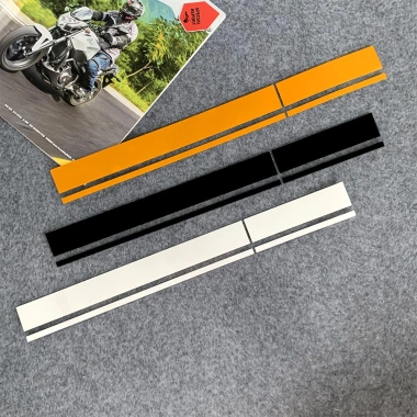 Miếng dán vintage xe máy dải bình nhiên liệu phản quang - decal racer, trang trí mũ bảo hiểm, giảm giá 60.281₫