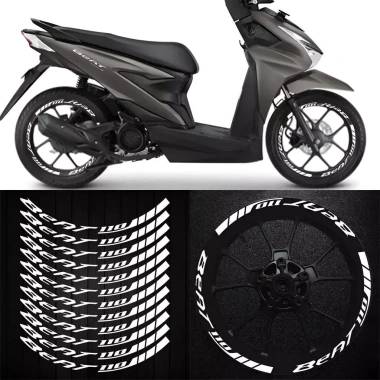 Miếng Dán Vinyl Phản Quang Chống Thấm Nước Honda Beat 110 Bánh Vành Trung Tâm